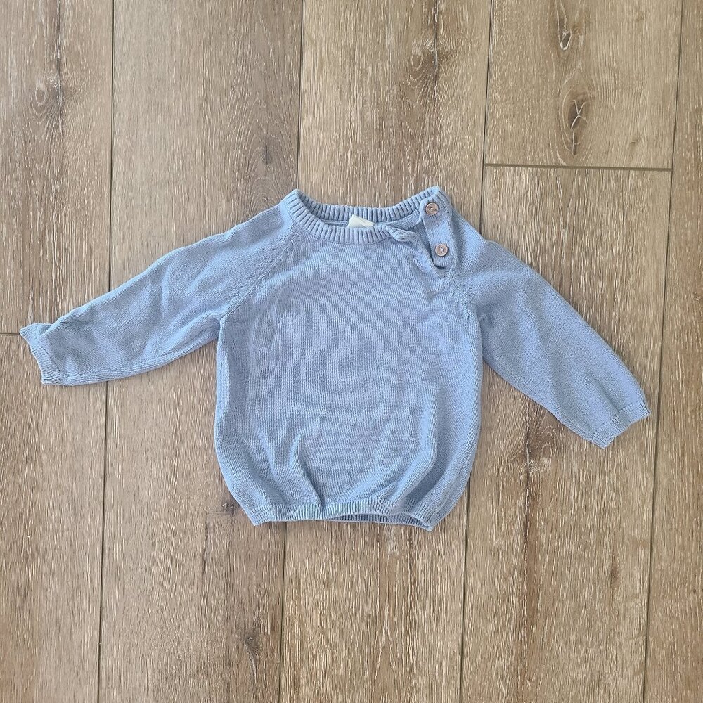 H&M size 6-9 months dusty blue sweater